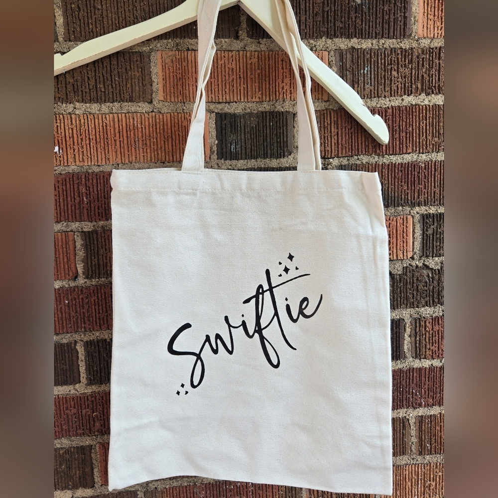 'SWIFTIE' Cream Tote Bag